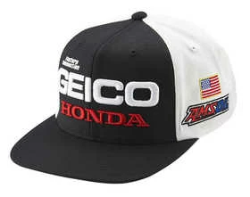 Casquette Team Geico Honda Noir / Blanc 100% 1 Casquette Team Geico Honda Noir / Blanc 100%