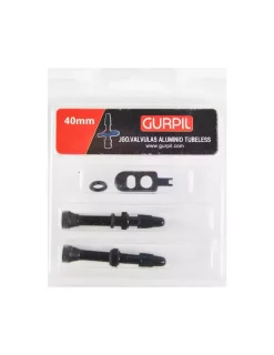 Jeu De Valves Presta Gurpil Aluminium Tubeless 40 Mm Noirs